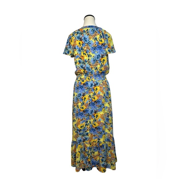 Collective concepts women’s size medium floral multicolor maxi dress lined - Picture 5 of 11